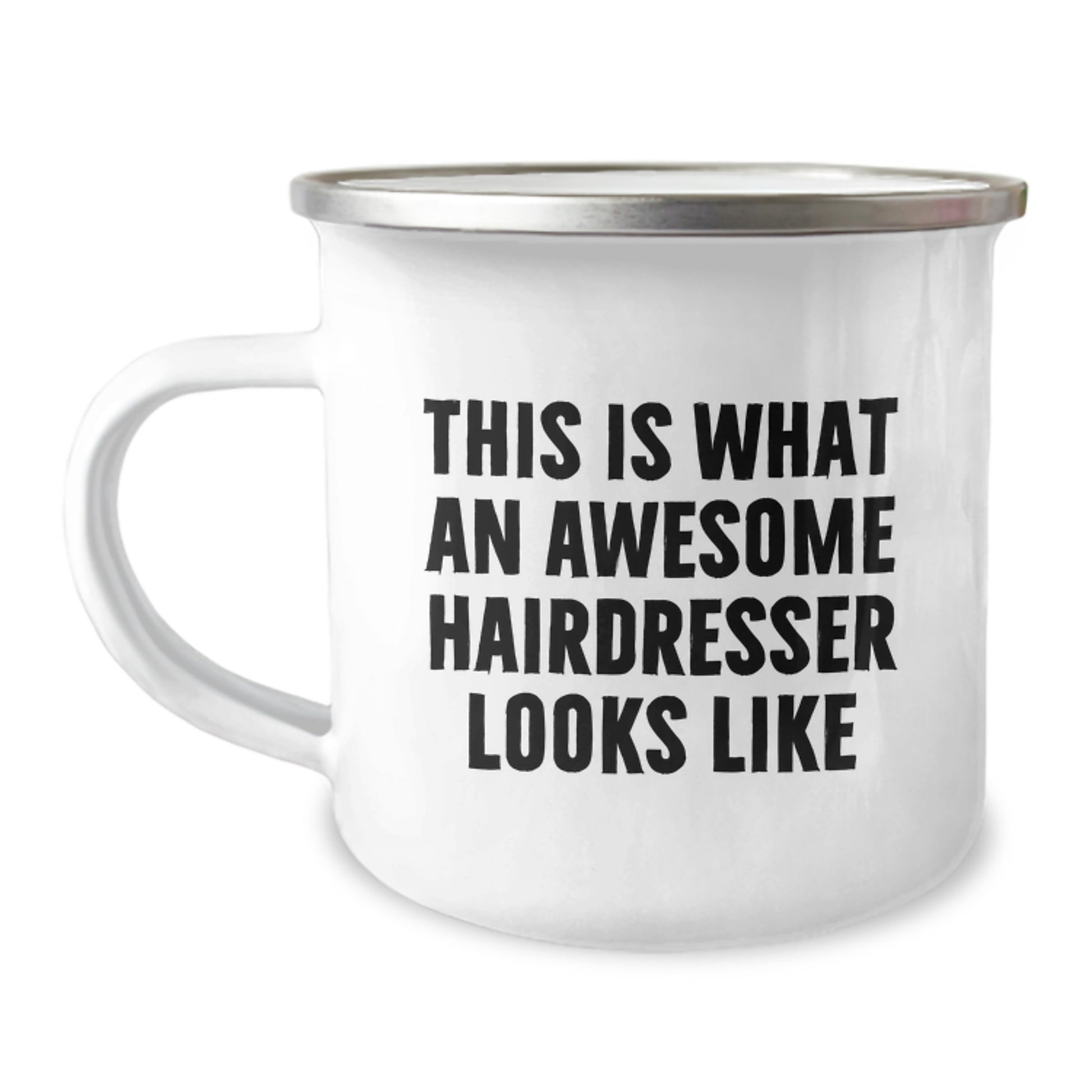 Inspirational Hairdresser Gifts from Friends, Unique Camping Mug for Hairdresser, 'This Is What An Awesome Hairdresser Looks Like' Funny Quote Graduation Gifts for Hairdresser - Image 1