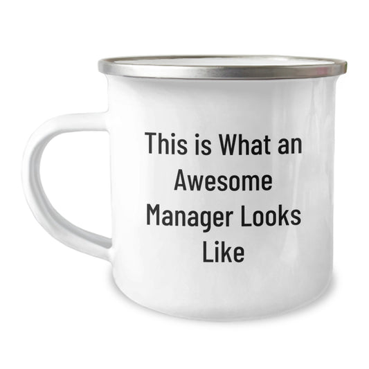 Funny Gifts from Friends for Awesome Manager Camping Mug This Is What An Awesome Manager Looks Like - Image 1