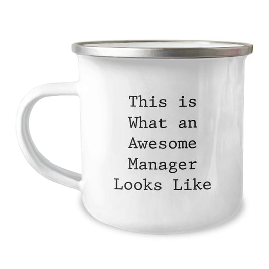 Funny Quotes for Awesome Managers Gifts, This Is What An Awesome Manager Looks Like, Camping Mug for Birthday, Gifts from Men, Gifts for Managers - Image 1