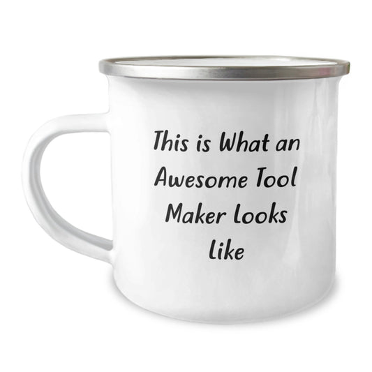 Funny Tool Maker Gifts from Friends - Christmas Unique Mugs for Men, Women, Tool Makers, Camping Enthusiasts, 'This Is What An Awesome Tool Maker Looks Like' - Image 1