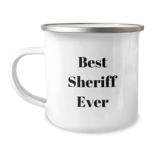 Funny Sheriff Gifts for Men - Best Sheriff Ever Camping Mug, Unique Christmas Unique Gifts from Friends to Sheriff Enthusiasts - Image 1