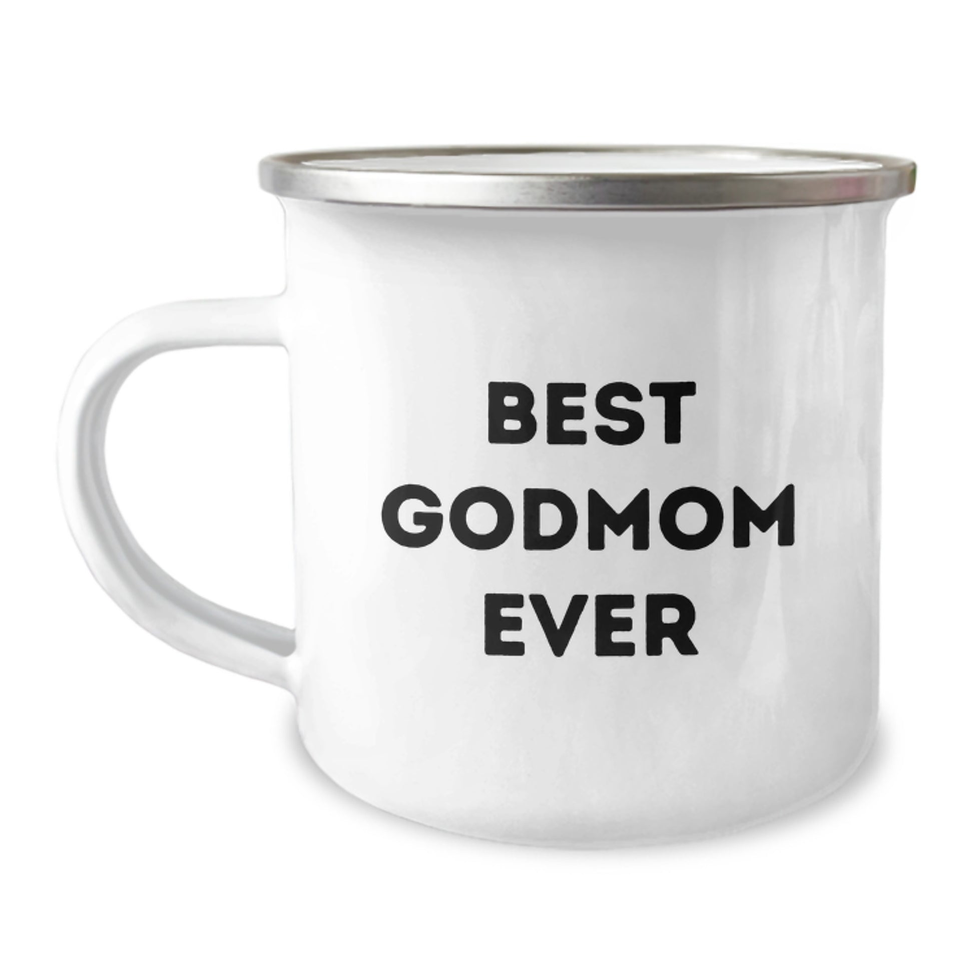 Funny Godmom Gifts, Best Godmom Ever, Graduation Unique Gifts for Her from Family - 12 oz Stainless Steel Camping Mug - Image 1