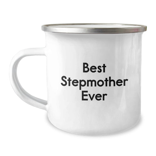 Funny Stepmother Gifts, Best Stepmother Ever Inspirational Quotes, 12 oz Camping Mug for Graduation, Gifts from Family, Gifts for Stepmother - Image 1