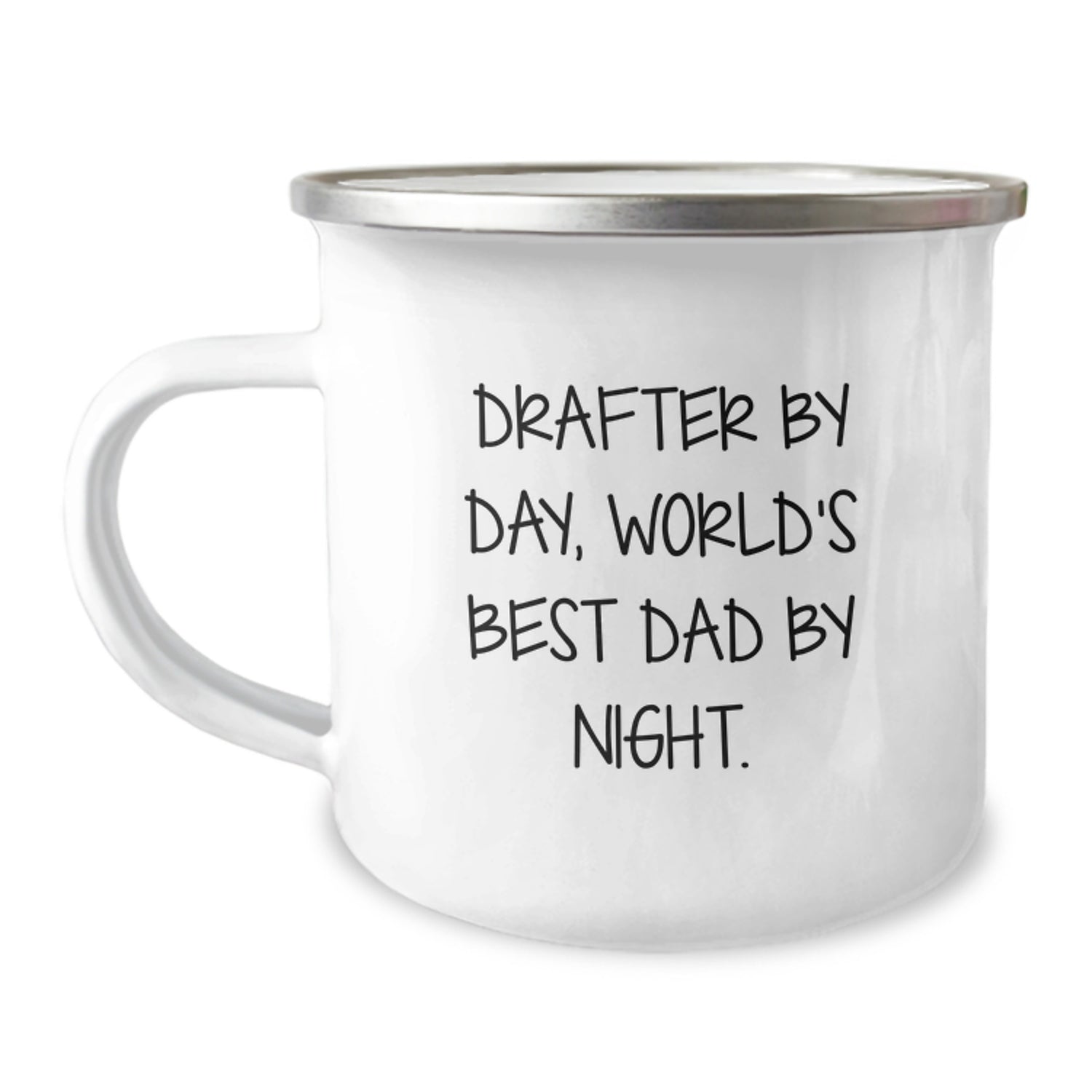 Funny Drafter Gifts from Dad to Men Camping Mug, Drafter By Day World's Best Dad By Night Christmas Unique Gifts for Him - Image 1