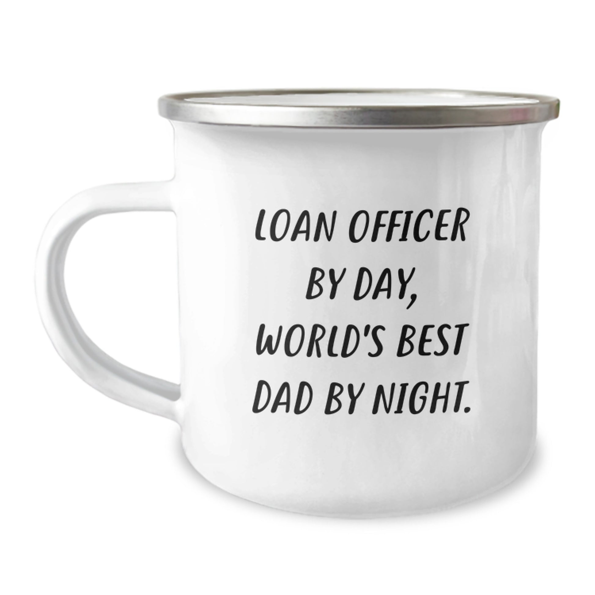 Loan Officer Gifts from Men, Funny Quote World's Best Dad, Camping Mug for Graduation Unique Gifts - Image 1