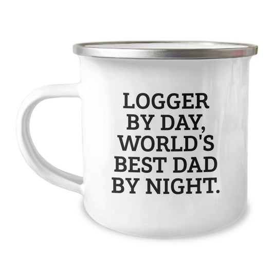 Logger By Day, World's Best Dad By Night, Funny Graduation Gifts for Him from Friends, Family, or Coworkers - Image 1