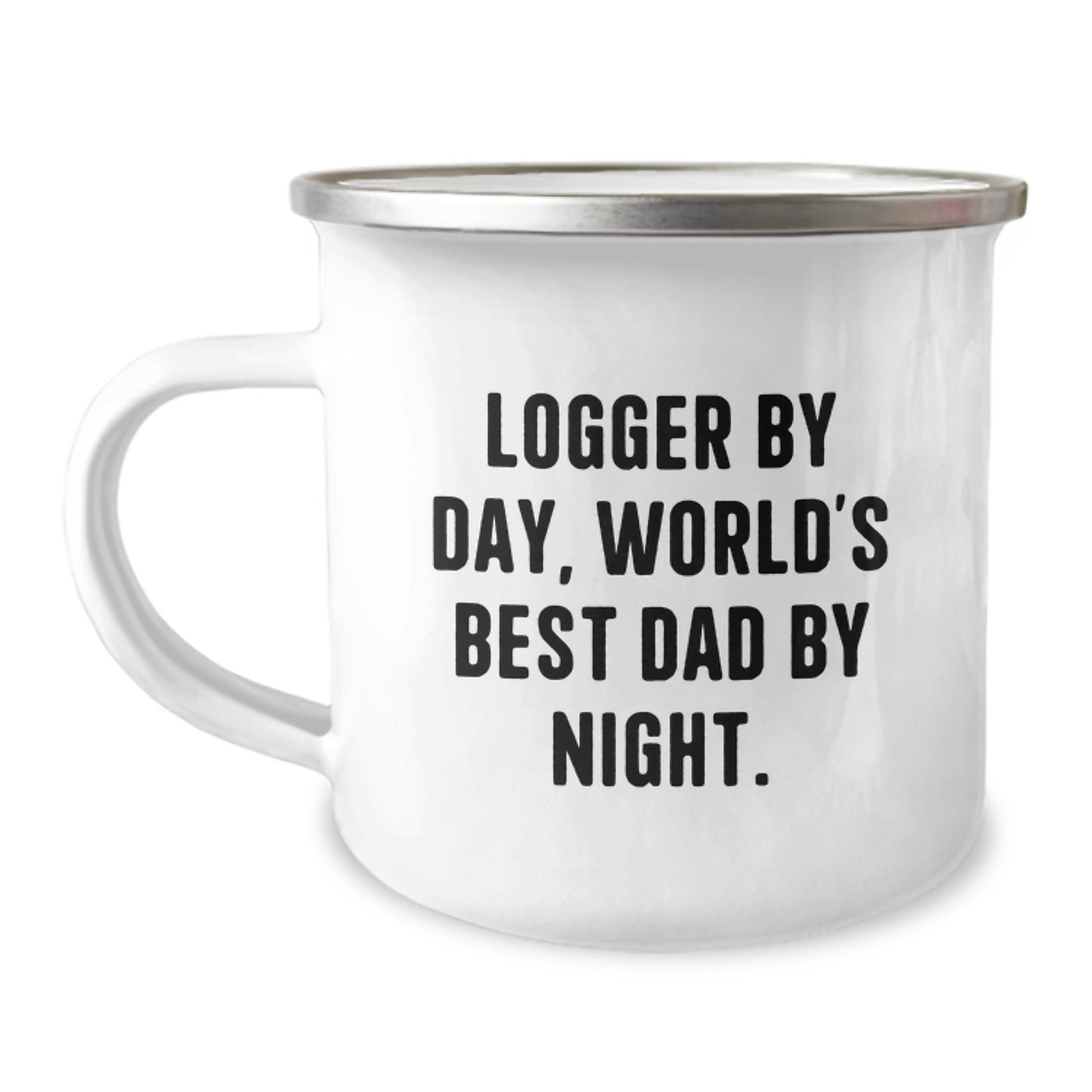 Logger Gifts from Men - Funny Camping Mug for Logger By Day, World's Best Dad By Night Graduation Unique Gifts - Image 1