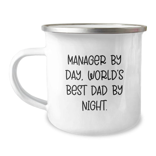 Manager By Day Funny Camping Mug, Gifts from Dad to Manager, Graduation Unique Gifts for Men - Image 1