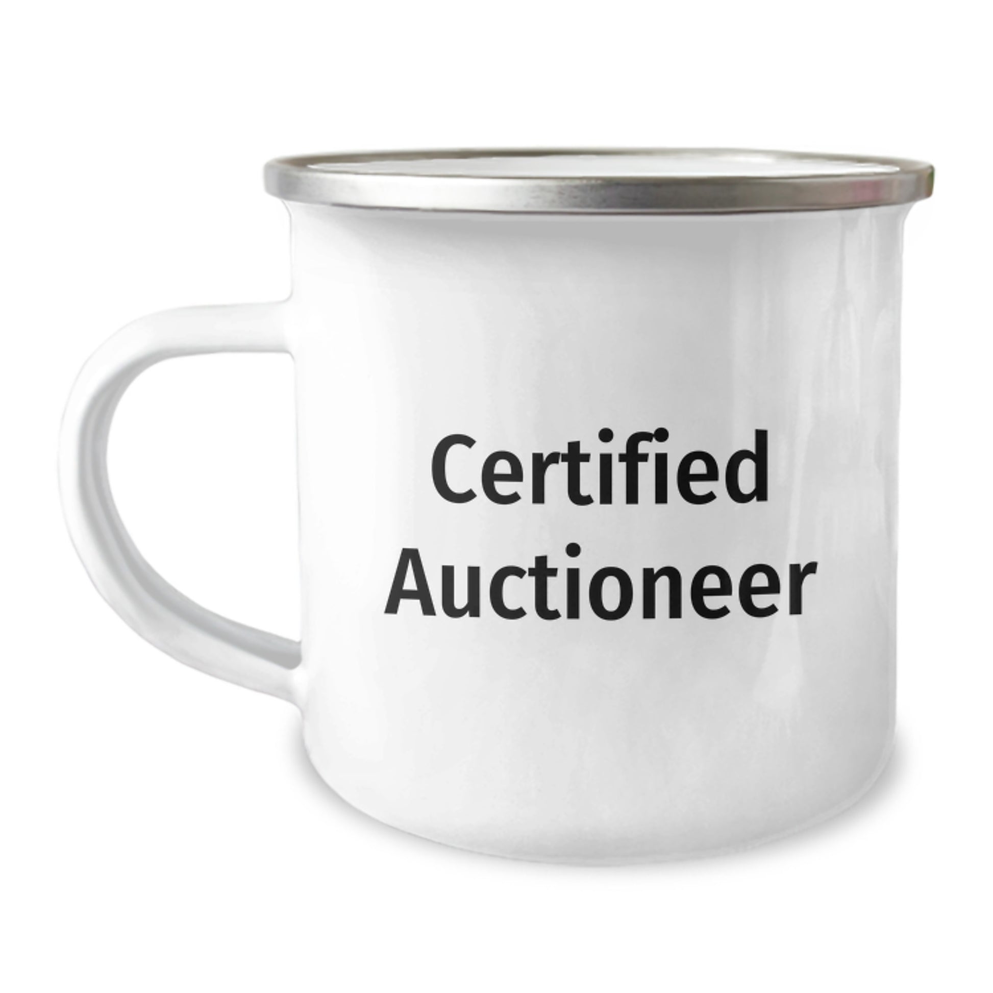Auctioneer Gifts, Certified Auctioneer Funny Quote, Camping Mug for Graduation, Gifts from Family, Gifts for Auctioneer - Image 1