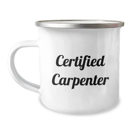 Funny Certified Carpenter Gifts for Men, Women, or Friends - Camping Mug for Graduation, Perfect for Carpenters, 'I'm a Carpenter, Not a Morning Person' - Image 1