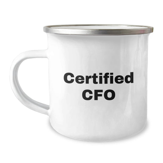 Funny CFO Quotes Gifts from Friends to Certified CFO Graduation Unique Camping Mug for Men Women Family - Image 1