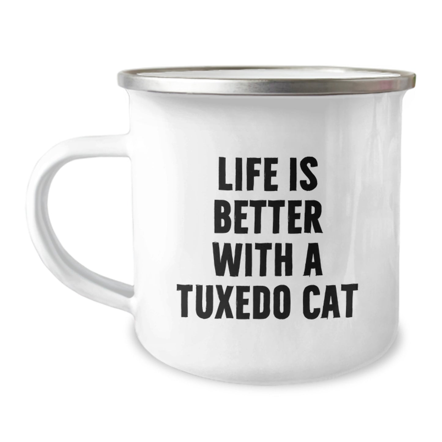 Funny Tuxedo Cat Gifts for Friends from Family - Camping Mug for Graduation - Image 1
