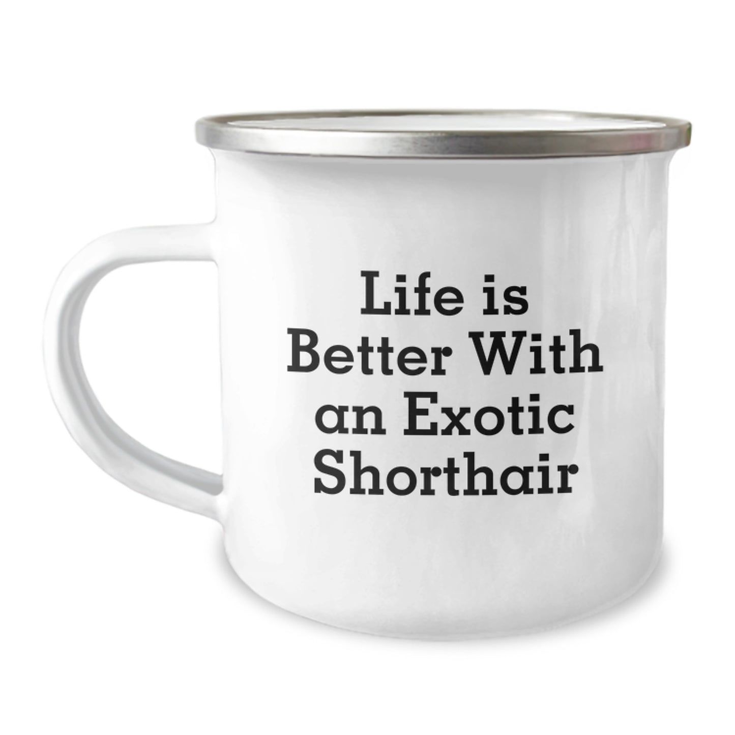 Exotic Shorthair Cat Camping Mug, Funny Quote Gifts for Men, Women, Friends, Graduation Unique Gifts from Family - Image 1