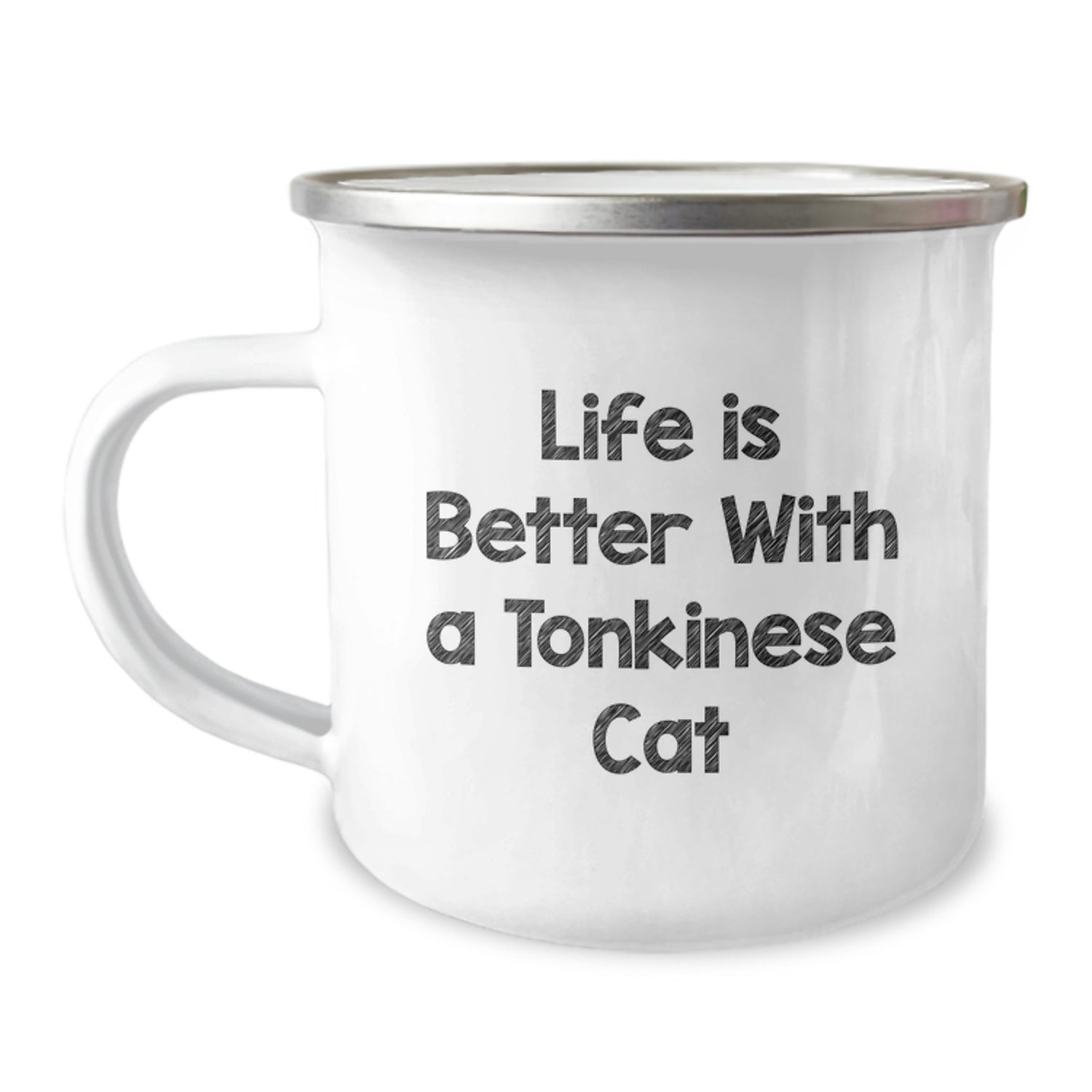 Funny Tonkinese Cat Gifts from Friends for Graduation Unique Gifts, Camping Mug, Life Is Better With A Tonkinese Cat Quote - Image 1