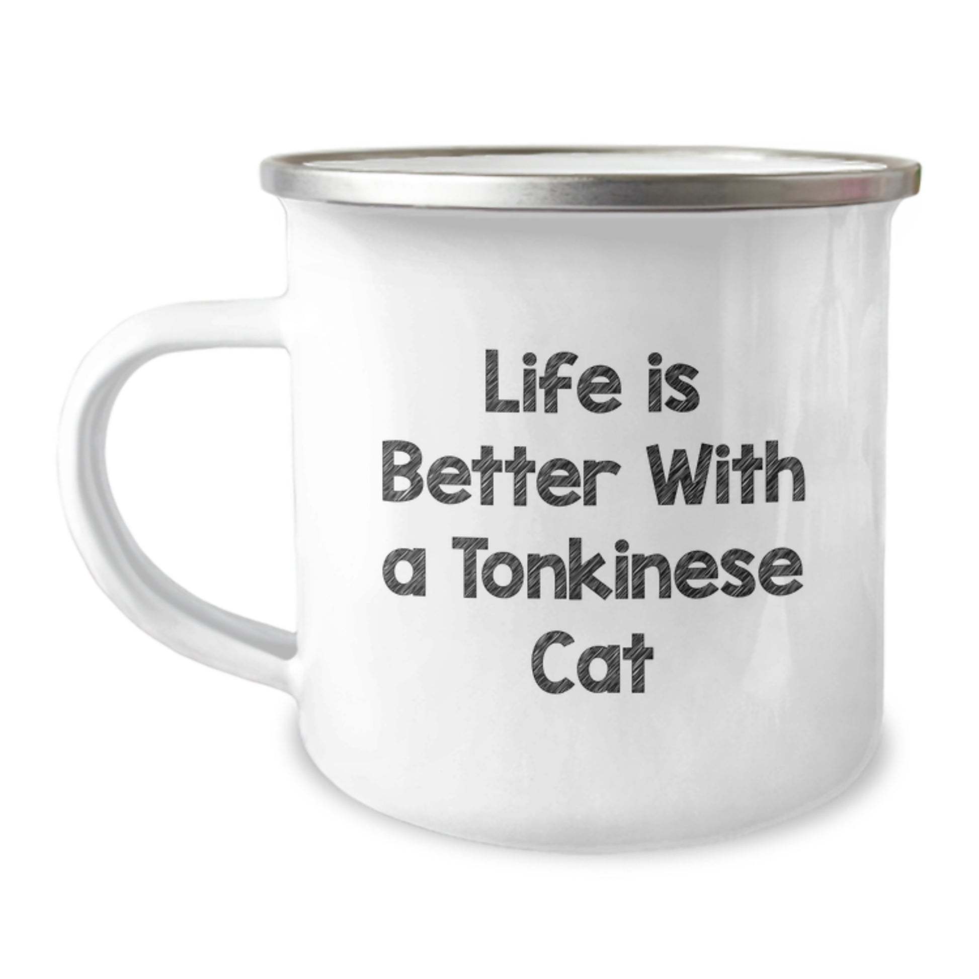Funny Tonkinese Cat Gifts from Friends for Graduation Unique Gifts, Camping Mug, Life Is Better With A Tonkinese Cat Quote - Image 1