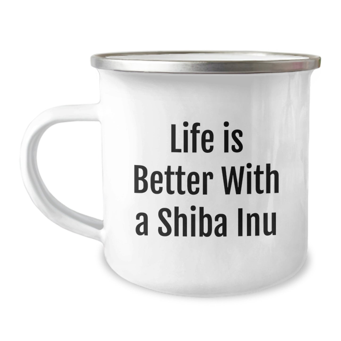 Shiba Inu Dog Lover Camping Mug Gifts from Family, Friends, or Coworkers for Birthday Unique Ideas - Life Is Better With A Shiba Inu - Image 1