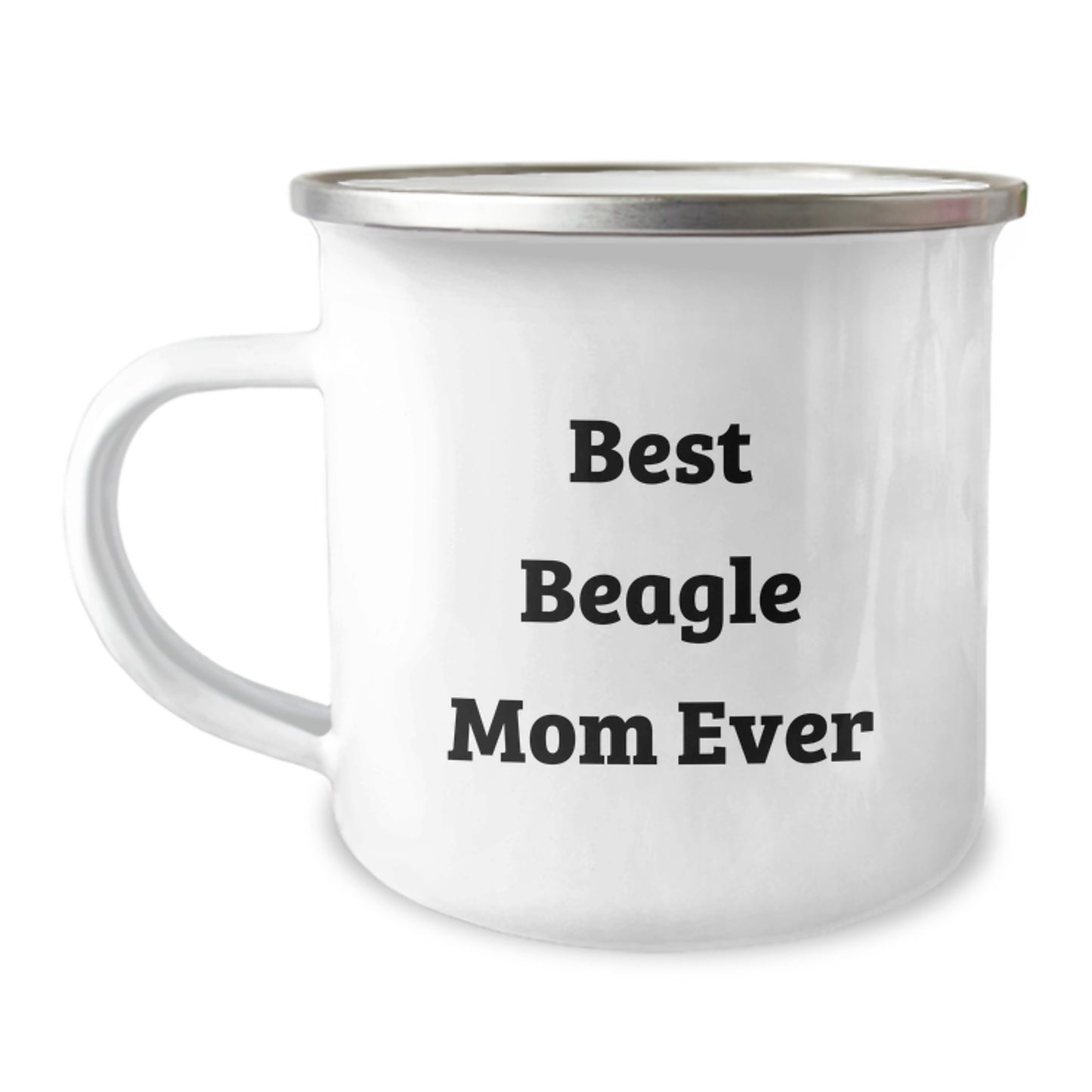 Funny Beagle Dog Mom Gifts from Mom for Friends - Best Beagle Mom Ever Camping Mug, 12 oz Stainless Steel with Enamel Finish, Perfect for Birthday - Image 1