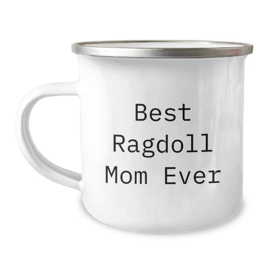 Ragdoll Cat Lover Gifts from Mom - Best Ragdoll Mom Ever, Funny Camping Mug for Birthday - Image 1
