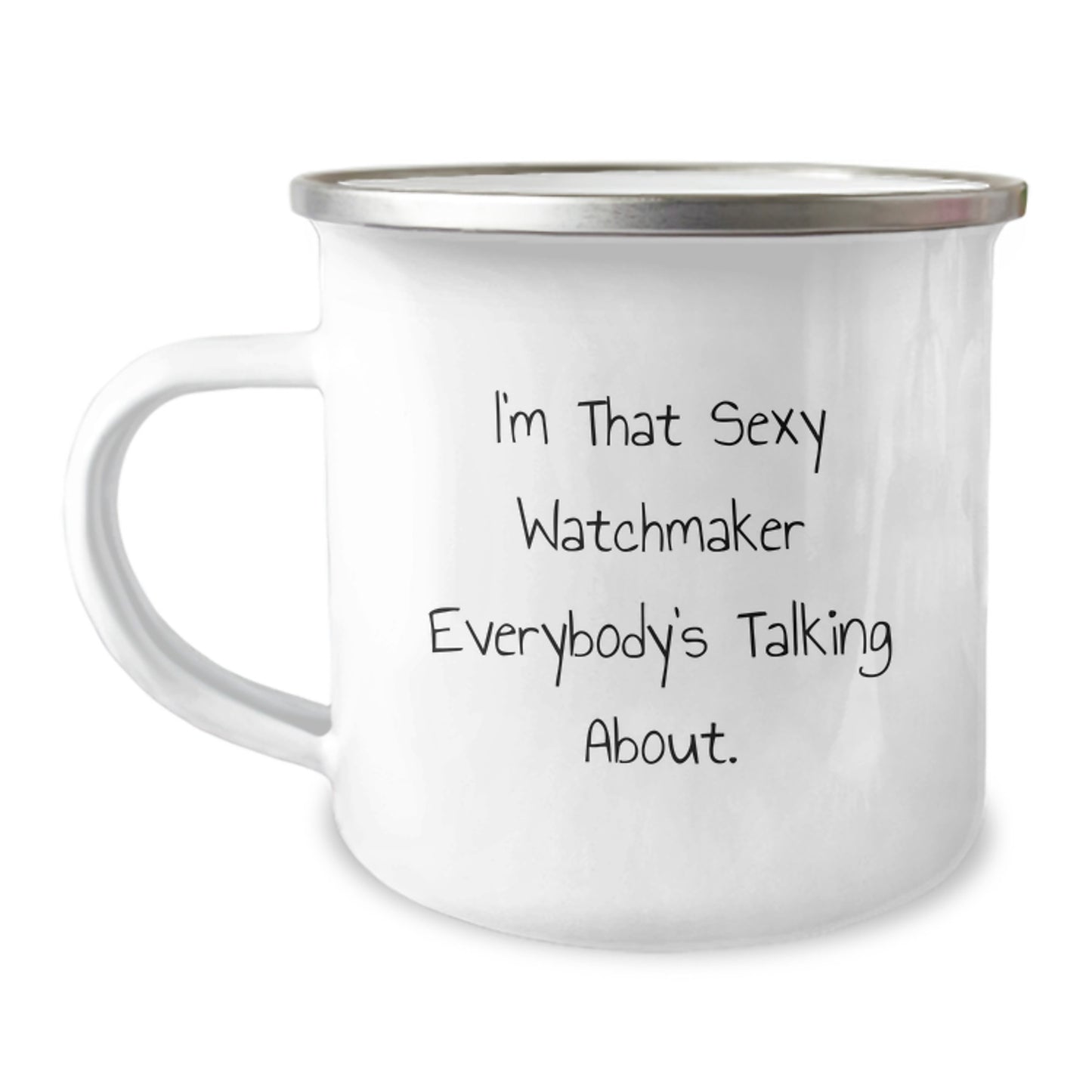 Funny Watchmaker Gifts from Men to Friends, Unique Christmas Unique Gifts for Watchmaker, Camping Mug for Watchmaker Enthusiasts - Image 1