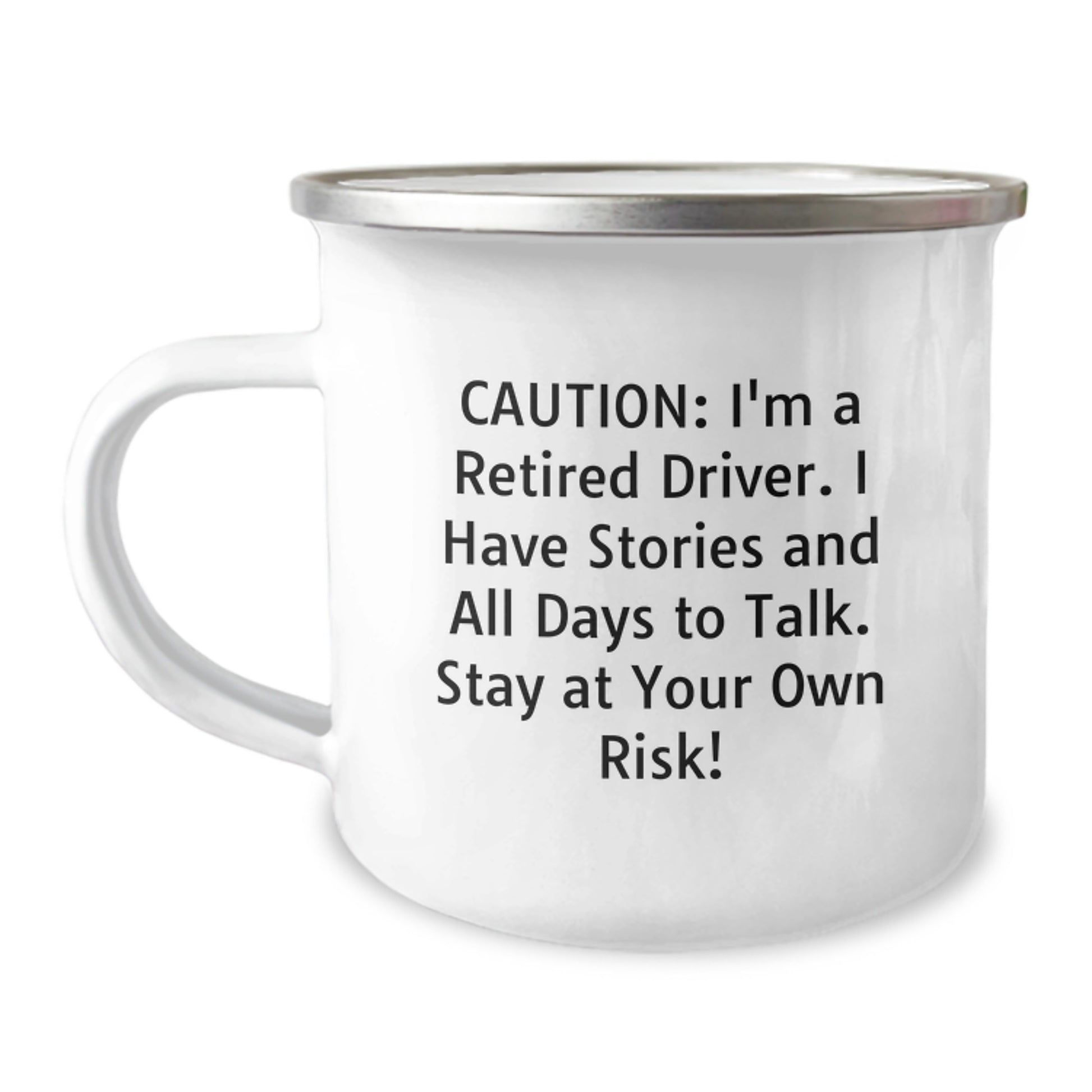Gifts for Driver Friends, Funny Camping Mug with 'Caution: I'm A Retired Driver...', Ideal Gift for Men, Women, Coworkers, and Family on Christmas - Image 1