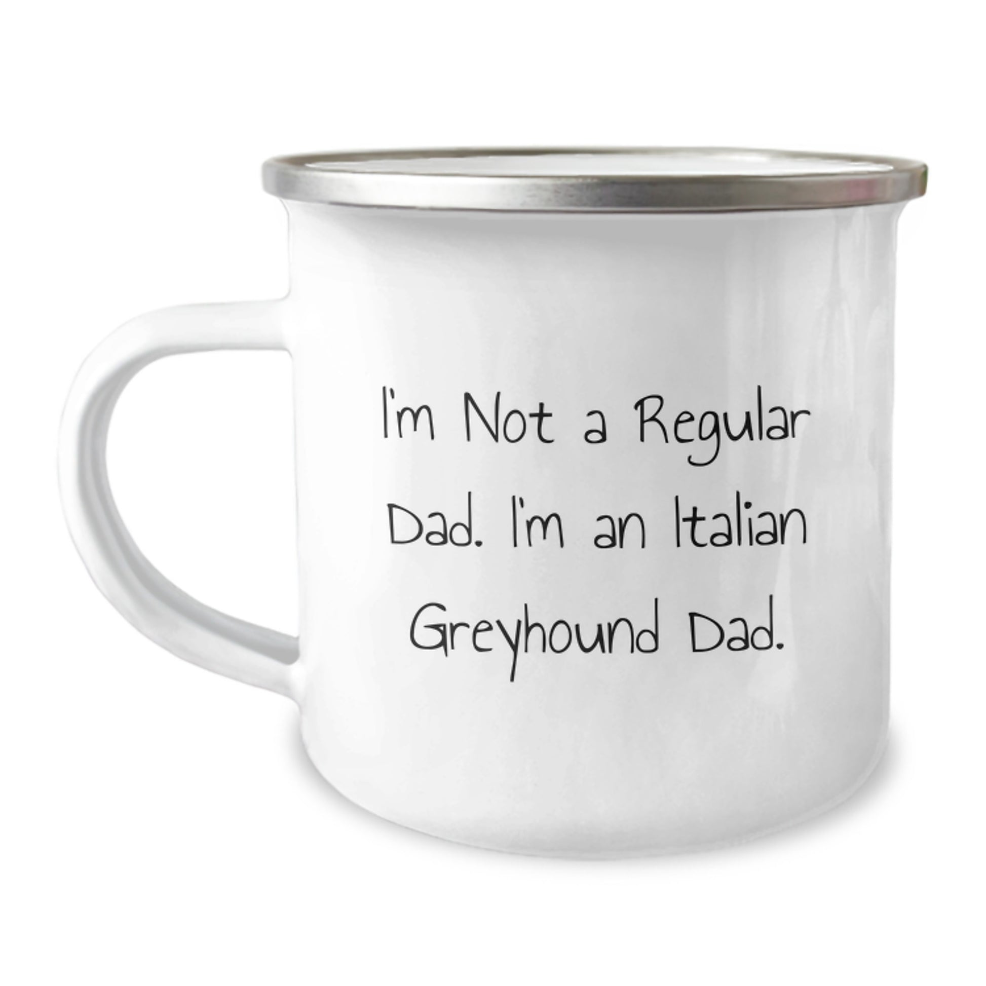 Funny Italian Greyhound Dog Gifts for Dad - Christmas Unique Gifts from Men to Family - Italian Greyhound Dad Camping Mug - Image 1