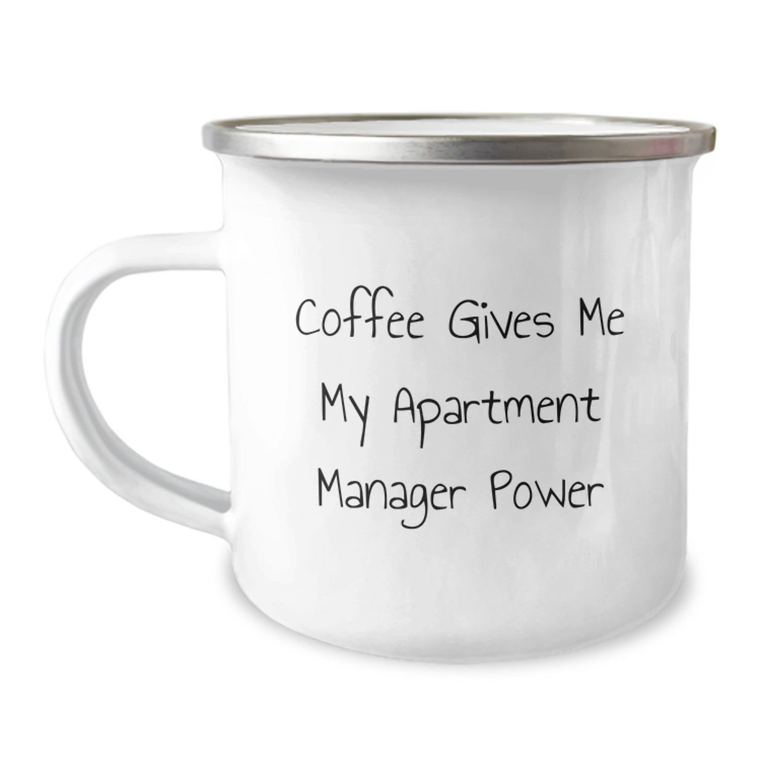 Funny Gifts from Friends for Apartment Manager, Coffee Gives Me My Power, Christmas Unique Mugs for Men and Women - Image 1