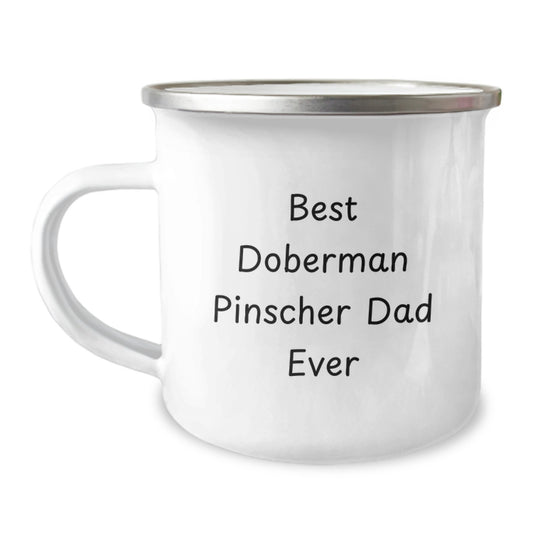 Funny Doberman Pinscher Dog Dad Gifts from Men to Friends for Camping Mug, Best Doberman Pinscher Dad Ever, Graduation Unique Gifts - Image 1
