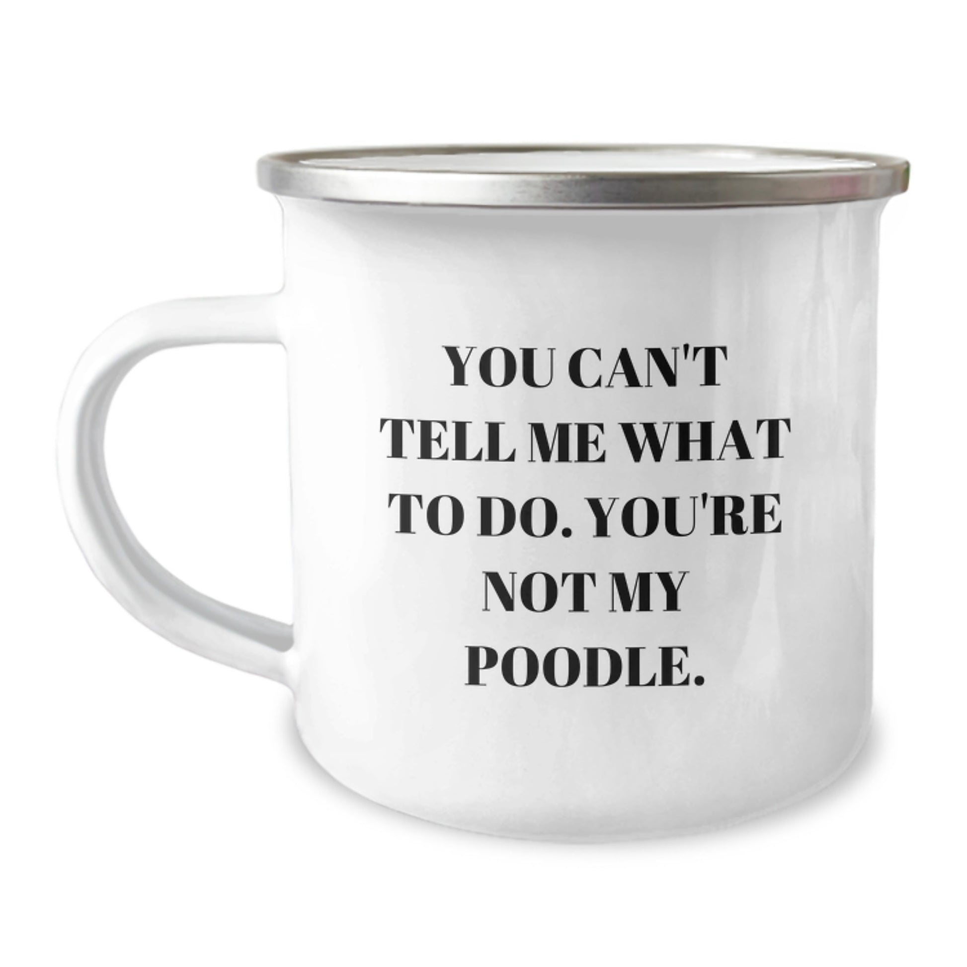 Funny Poodle Dog Camping Mug Gifts from Family to Friends Birthday Unique Presents - Image 1