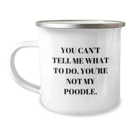 Funny Poodle Dog Camping Mug Gifts from Family to Friends Birthday Unique Presents - Image 1