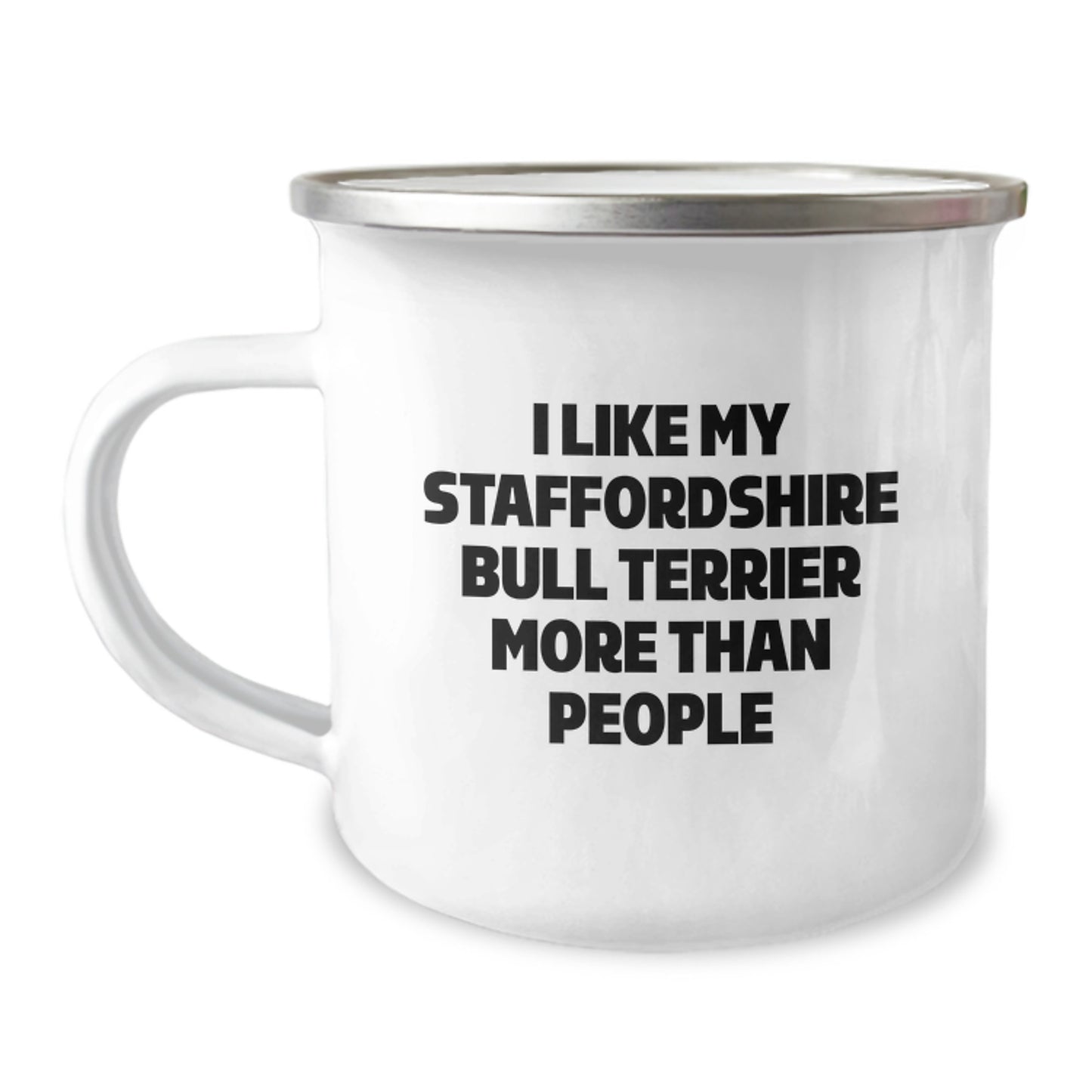 Staffordshire Bull Terrier Dog Lovers Gifts from Friends for Birthday, Funny Camping Mug - Image 1