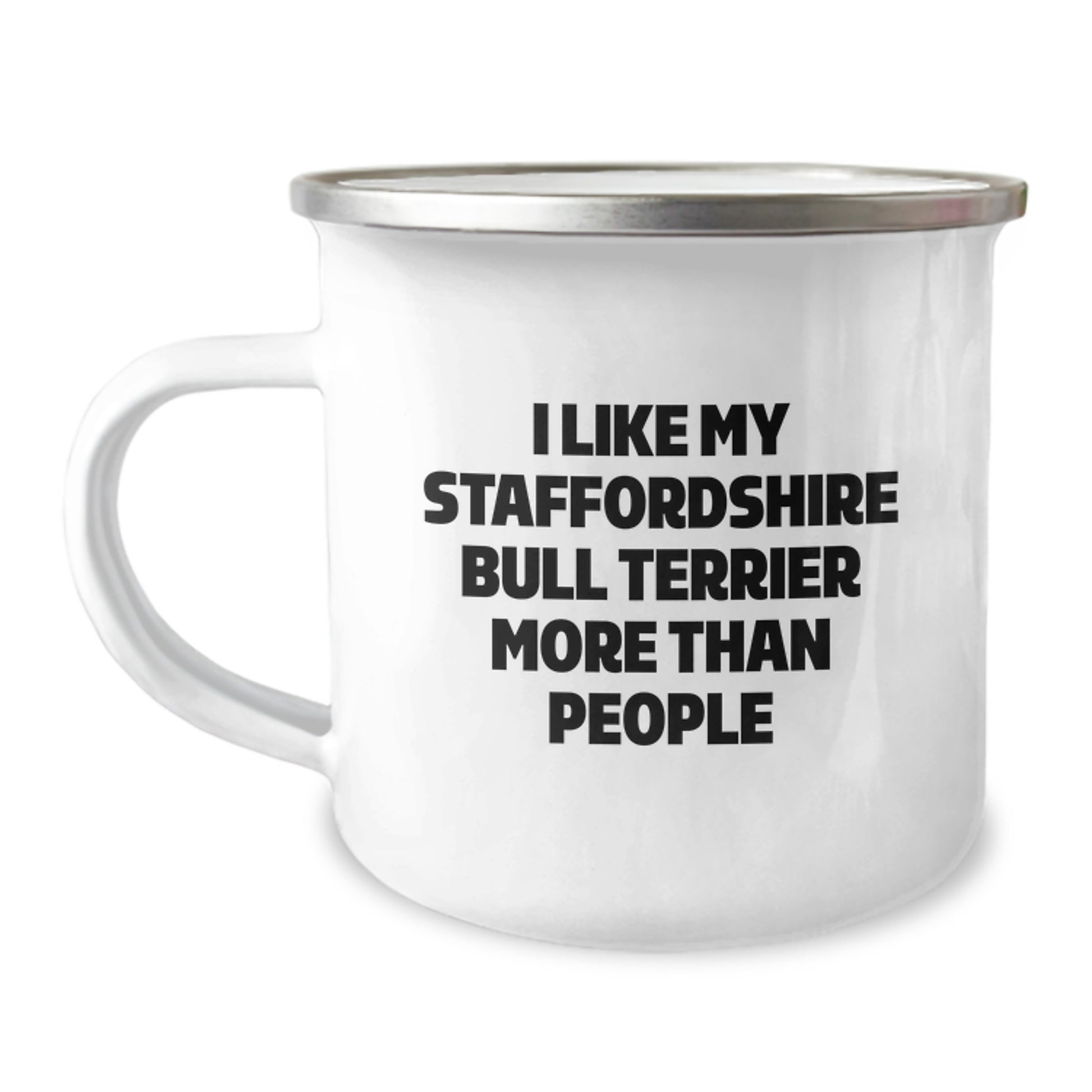 Staffordshire Bull Terrier Dog Lovers Gifts from Friends for Birthday, Funny Camping Mug - Image 1