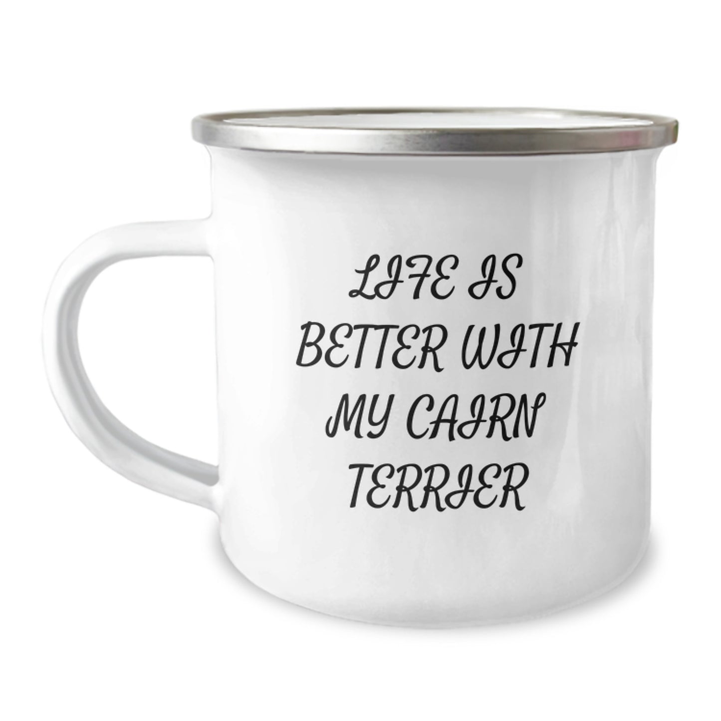 Cairn Terrier Dog Lovers Gifts from Friends for Birthday - 'Life Is Better With My Cairn Terrier' Funny Camping Mug - Image 1