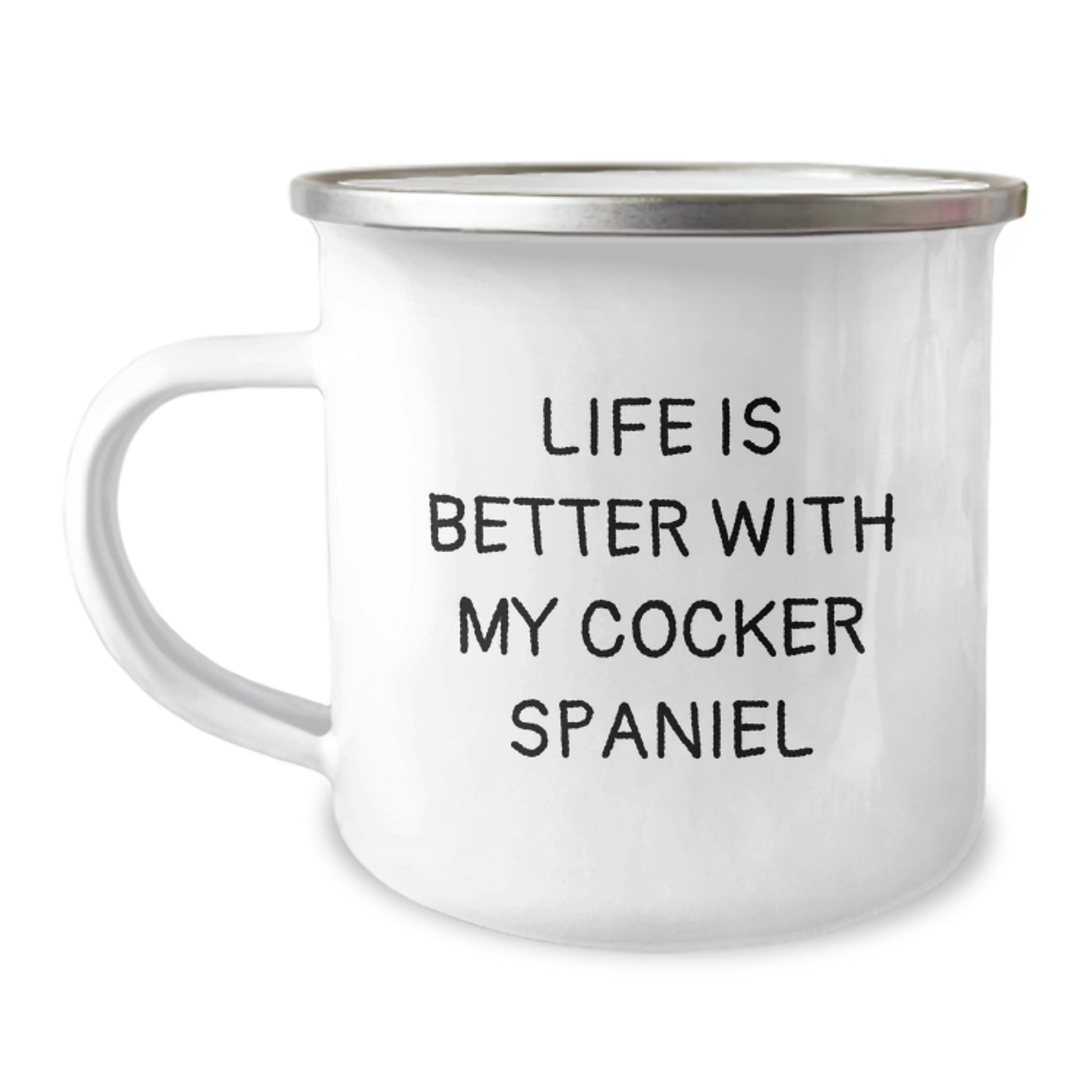 Cocker Spaniel Dog Lovers Gifts from Family - 'Life Is Better With My Cocker Spaniel' Birthday Unique Gifts for Cocker Spaniel Dog Owners, Camping Mug - Image 1