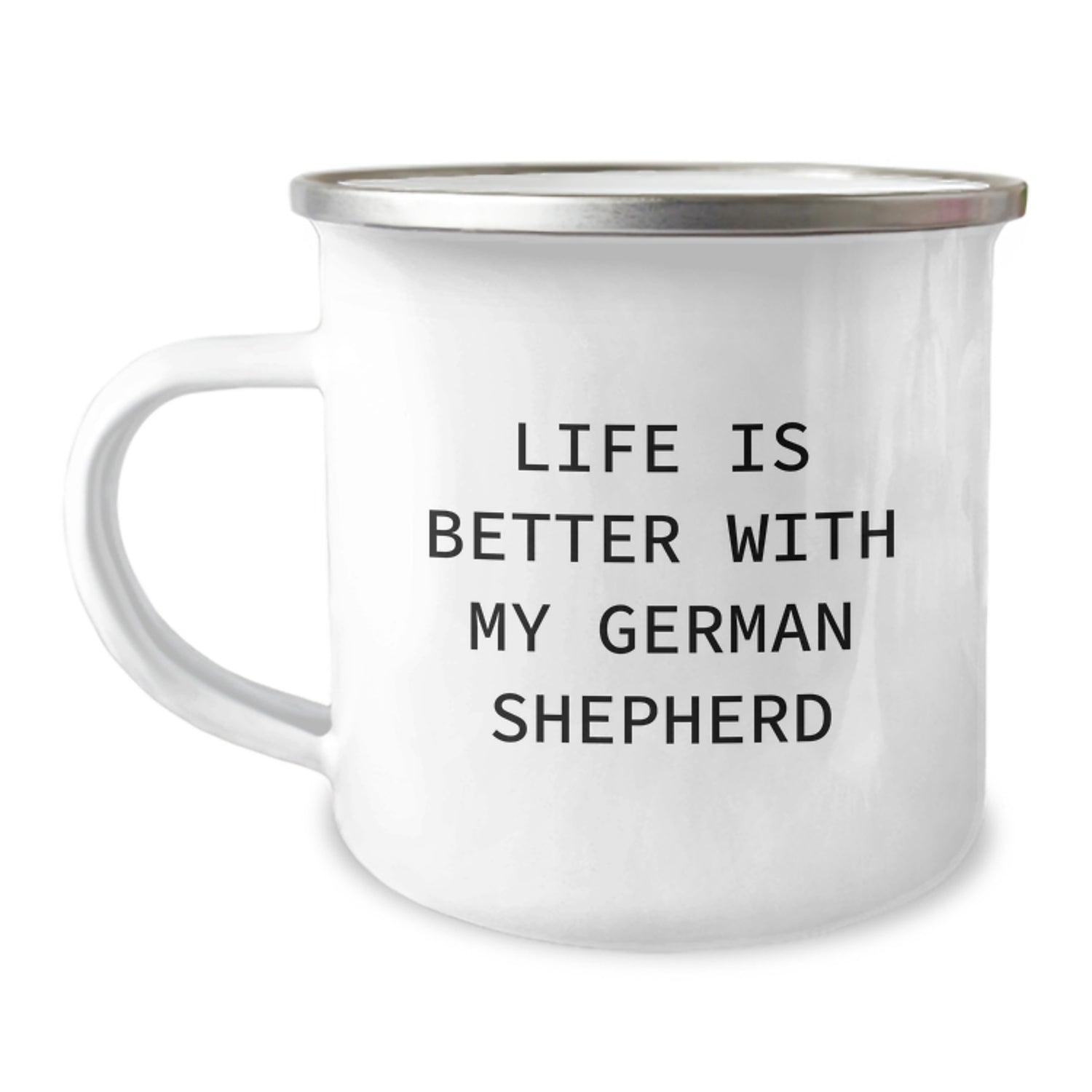 German Shepherd Dog Lover Gifts from Friends for Birthday, Life Is Better With My German Shepherd Camping Mug, Funny Quote - Image 1