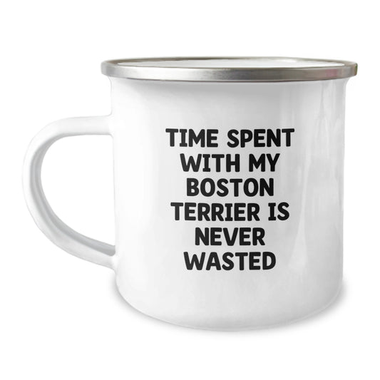 Boston Terrier Dog Camping Mug Gifts from Family, Friends, or Coworkers for Birthday Unique Gifts - Image 1