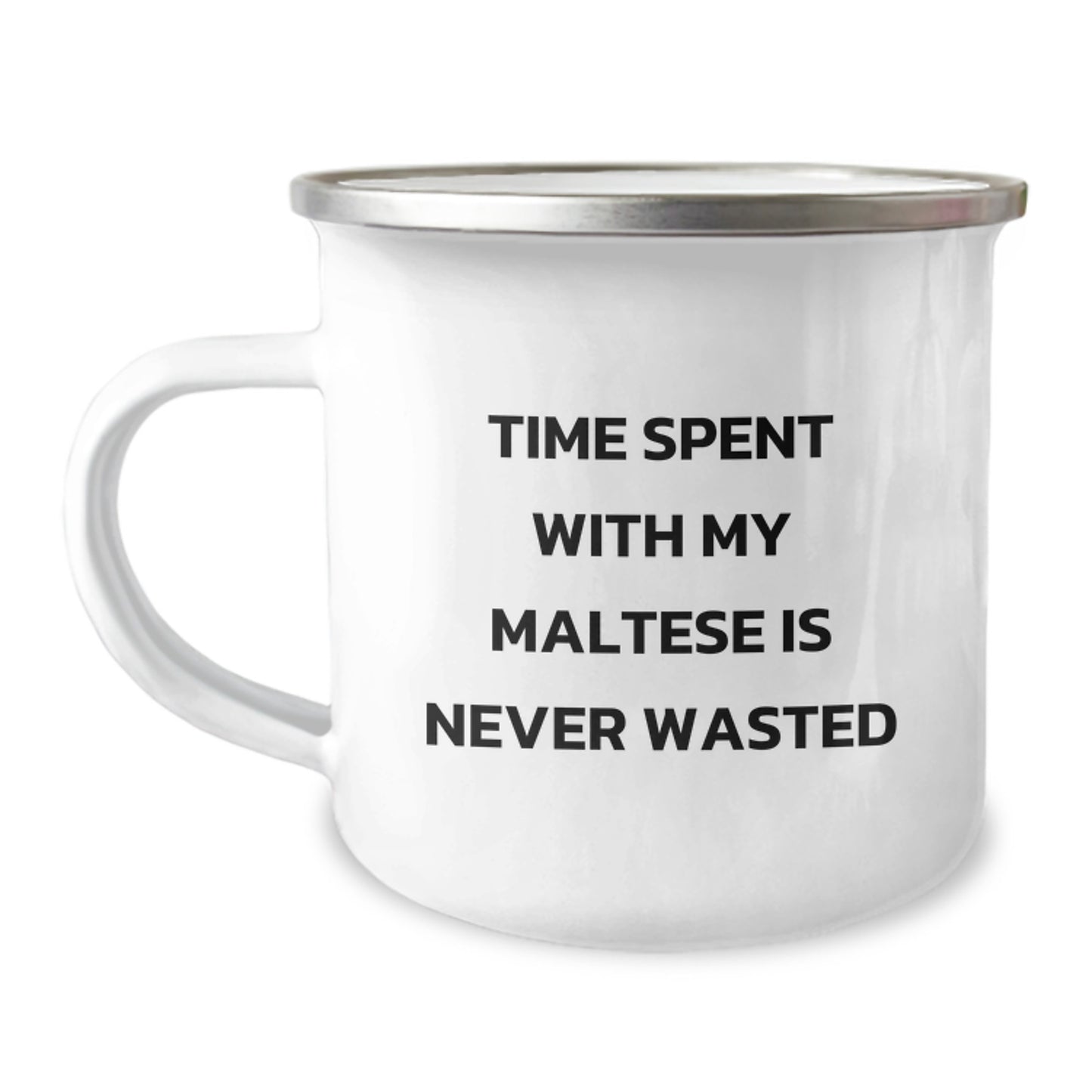 Maltese Dog Lover's Camping Mug, Funny Quote Gifts from Family, Unique Birthday Unique Gifts for Friends, Camping Mug for Maltese Dog Enthusiasts - Image 1