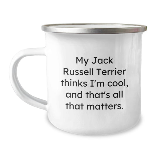 Jack Russell Terrier Dog Camping Mug Funny Gift for Friends from Family, Birthday Unique Gifts for Him Her - Image 1