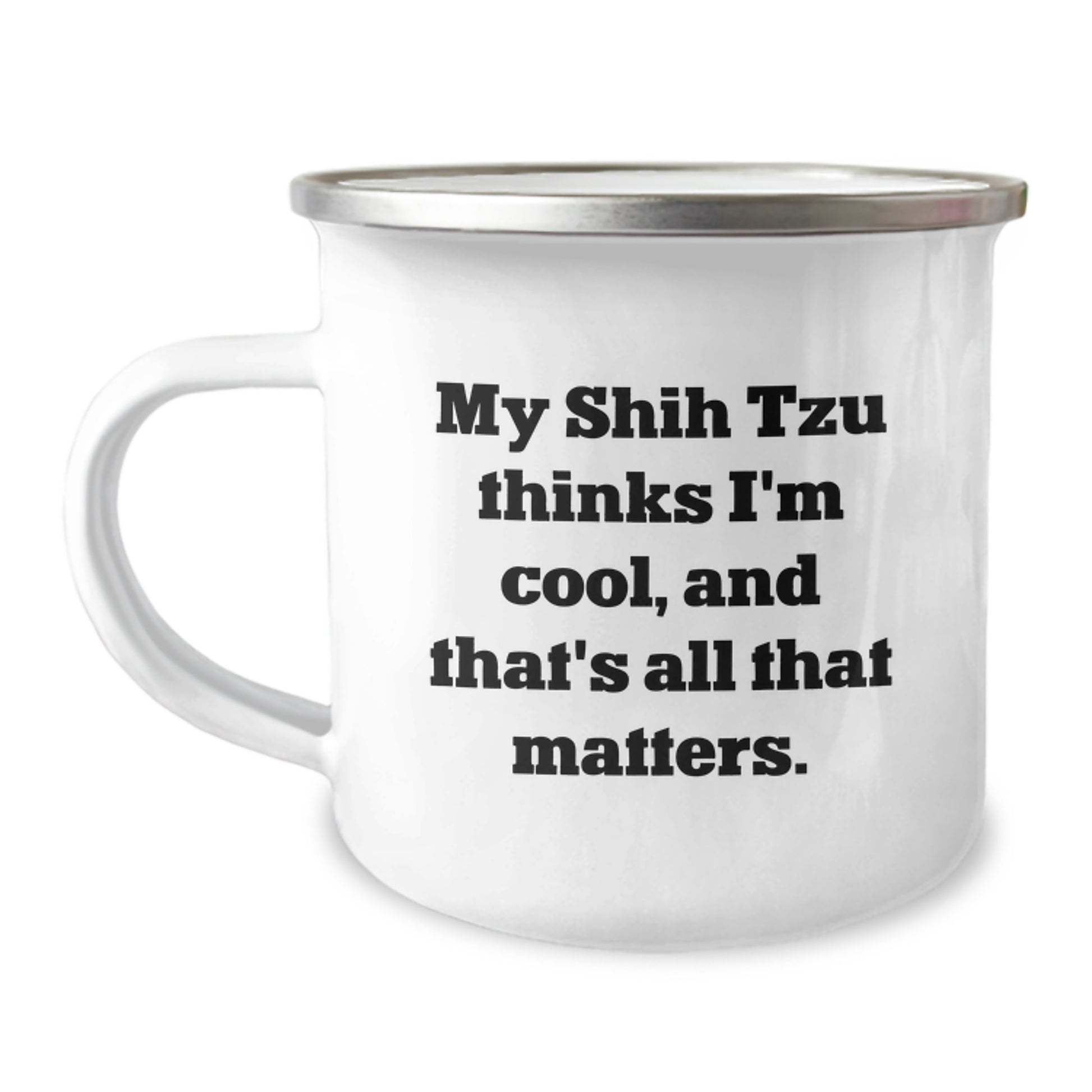 Shih Tzu Dog Lovers Funny Camping Mug Gifts from Friends for Birthday - Image 1