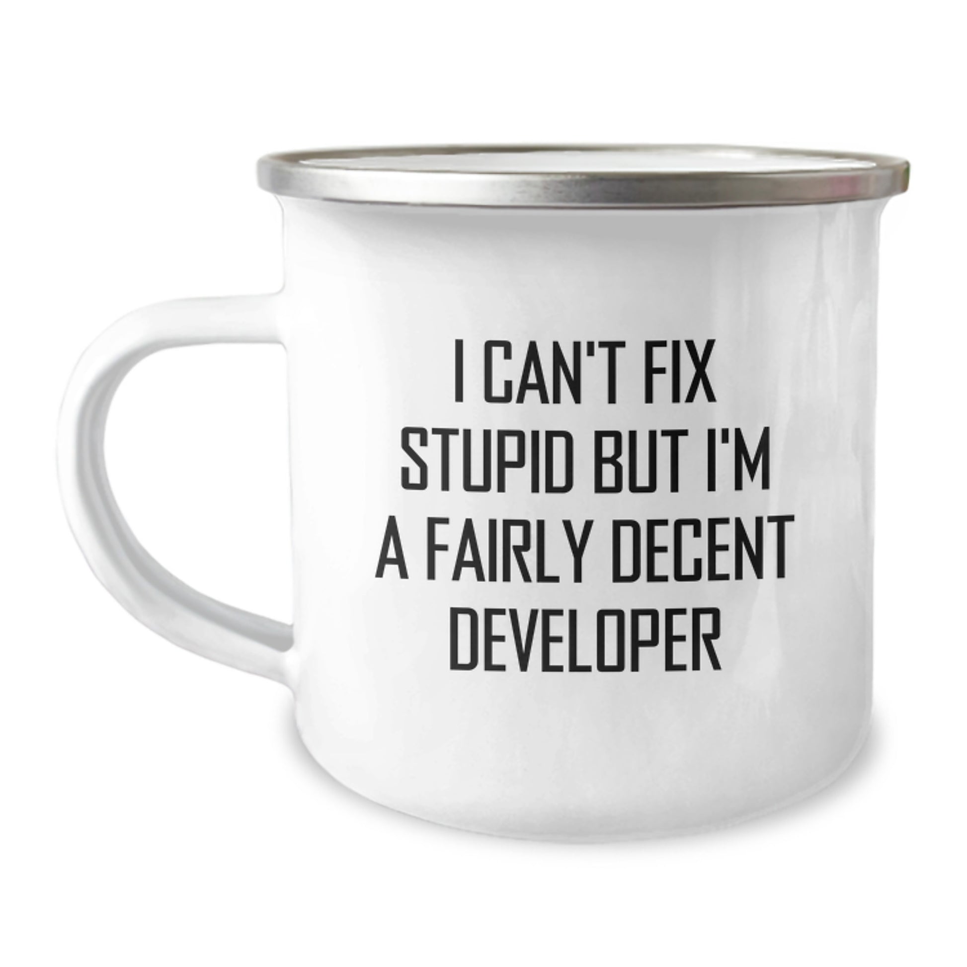 Funny Developer Gifts for Him - Christmas Unique Presents from Friends to Colleagues - Developer Camping Mug with Inspirational Quote - Image 1