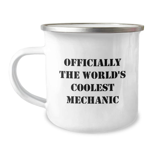 Funny Mechanic Gifts for Men - Officially The World's Coolest Mechanic Camping Mug, Christmas Unique Gifts from Friends and Family - Image 1