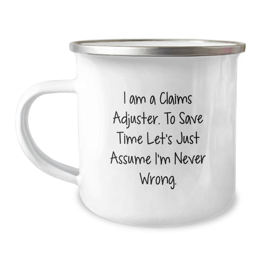 Funny Claims Adjuster Gifts - Gifts from Family for Claims Adjuster Men - Camping Mug for Christmas Unique Presents - Image 1