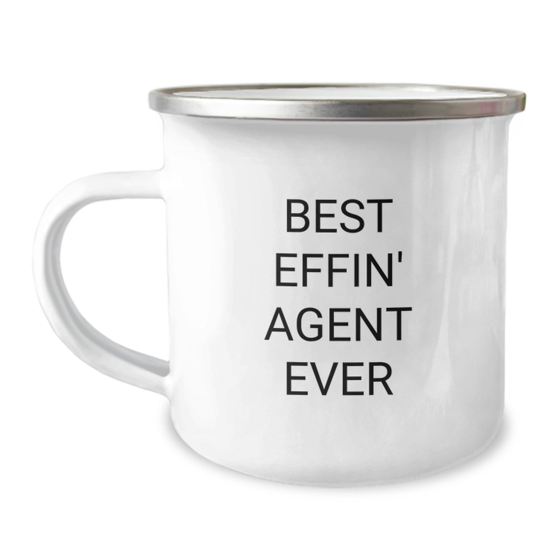 Funny Agent Gifts from Friends, Best Effin' Agent Ever Stainless Steel Camping Mug, Christmas Unique Mug for Agent Enthusiasts, Agent Lovers - Image 1