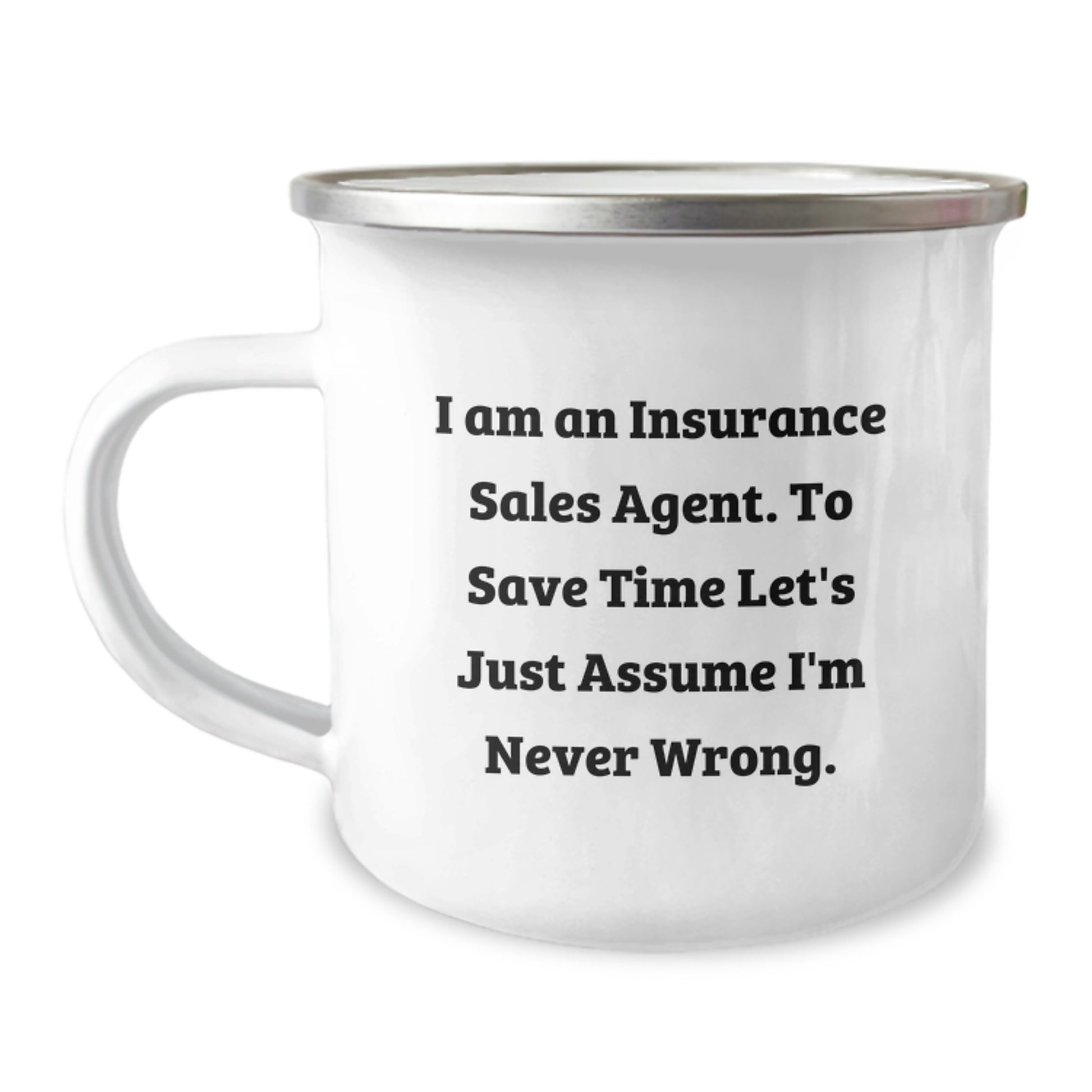 Funny Insurance Sales Agent Gifts from Friends - Insurance Sales Agent Camping Mug - Christmas Unique Presents for Men - Image 1