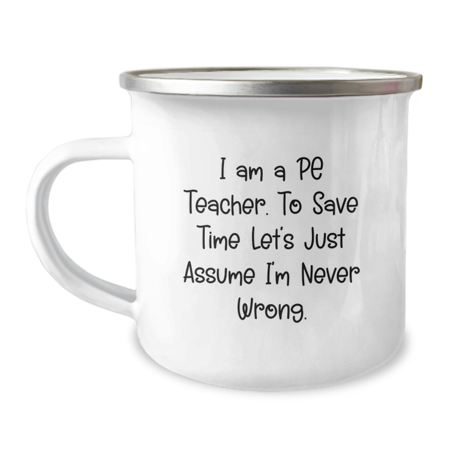 Funny PE Teacher Camping Mug Gifts from Friends to PE Teacher for Christmas - Image 1