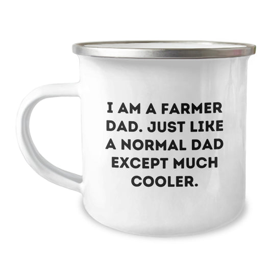 Funny Farmer Gifts for Men, Christmas Unique Presents from Dad, Funny Camping Mug for Farmer Dad - Image 1