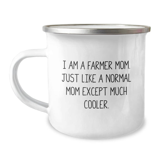 Funny Farmer Gifts for Men Women Friends Family - 'I Am A Farmer Mom' Camping Mug, Christmas Unique Gifts from Friends - Image 1