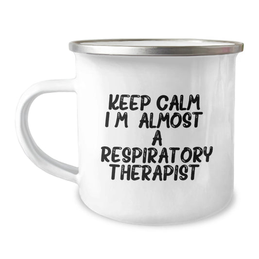 Funny Respiratory Therapist Gifts from Friends to Men - Christmas Unique Mugs with I'm (almost) A Respiratory Therapist Quote, Camping Mug for Respiratory Therapist, Men - Image 1