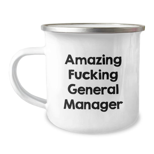 Funny General Manager Gifts for Men, Camping Mugs with 'Amazing F--king General Manager' Quote, Christmas Unique Presents from Family - Image 1