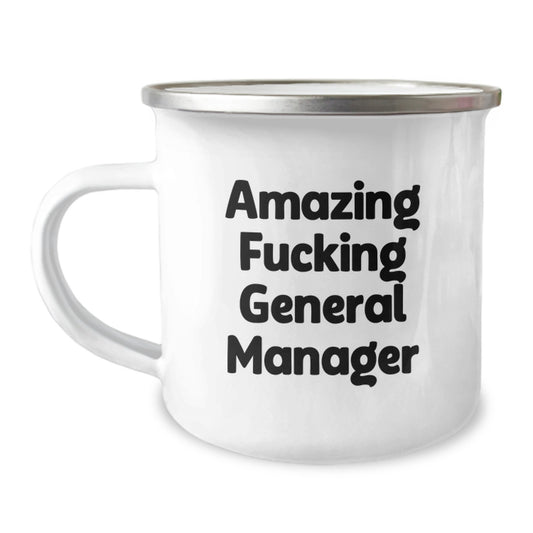 Funny Gift for General Manager, General Manager Camping Mug, Unique Christmas Unique Gifts from Friends to General Manager - Image 1