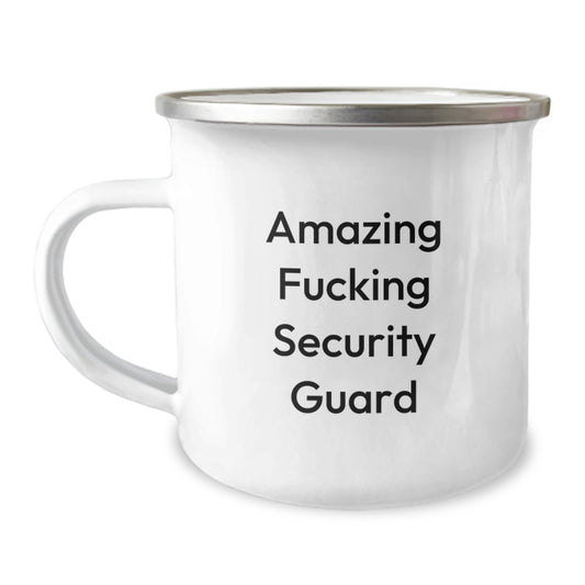 Funny Security Guard Gifts for Men from Friends - Amazing F--king Security Guard Christmas Unique Mugs for Camping - Image 1